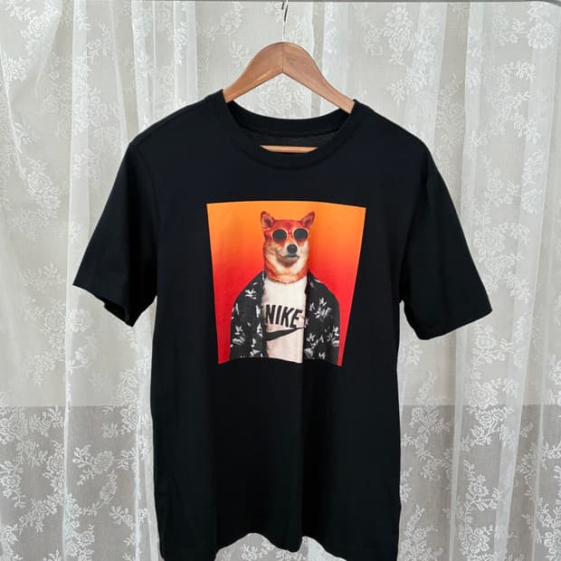 100) 나이키 시바견 반팔 티셔츠 블랙