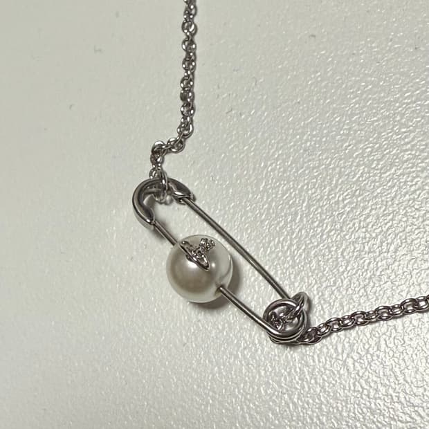 비비안웨스트우드 클립진주 목걸이