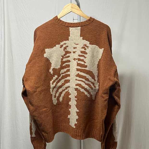 Kapital 5G Wool Bone Crewneck Sweater