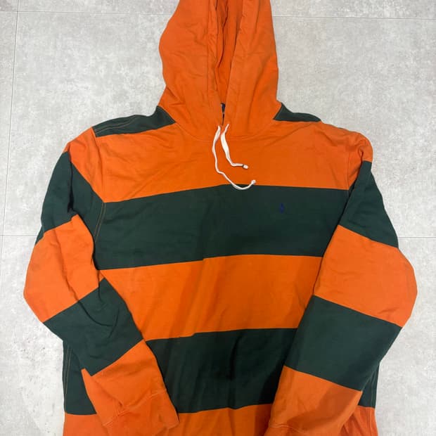 랄프로렌 스트라이프 후디 XL