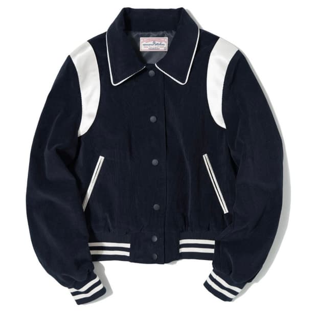 반원아틀리에 코듀로이 바시티자켓 딥네이비 M