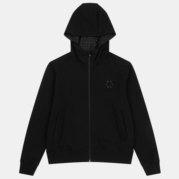 오헤시오 도트 후드집업 블랙 DOT HOODED ZIP-UP BLACK