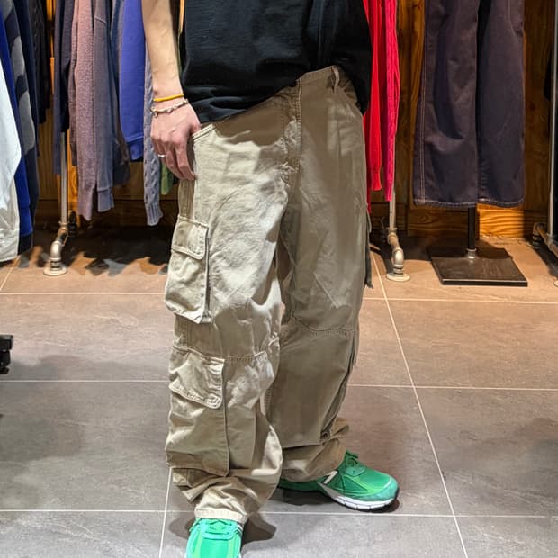 35in ZARA 자라 4포켓 절개 베이지 카고팬츠