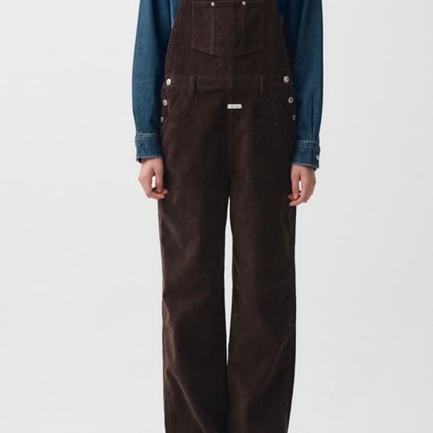 마리떼 코듀로이 오버롤팬츠