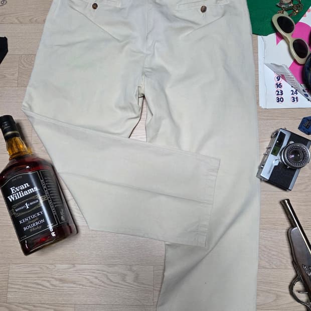LORO PIANA 로로피아나 아이보리 슬랙스 면바지 치노 오피서