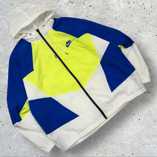 [2XL] 나이키 바람막이 블루/형광 옐로우 B407
