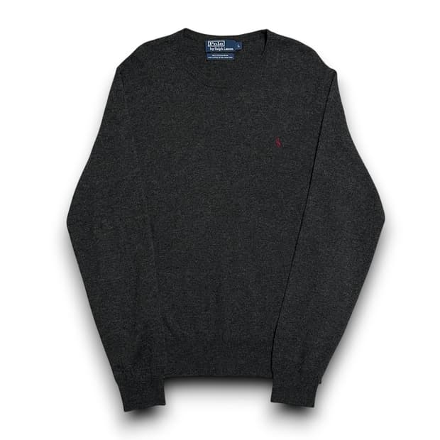 Polo Ralph Lauren 메리노 울 차콜 니트