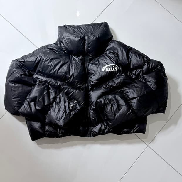 이미스 크롭 덕다운 패딩