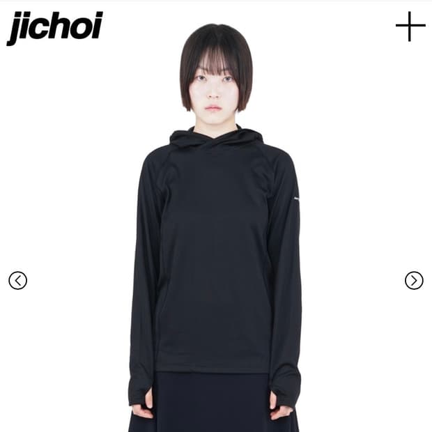 지초이 25-003 후디 롱슬리브 블랙