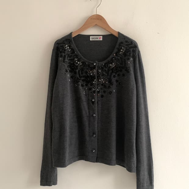 Vintage Beads Embroidery Cardigan