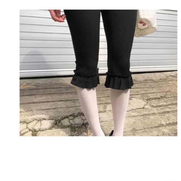 카프리 프릴 팬츠 하프 레깅스 5부(7부)