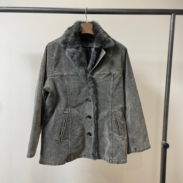 (L) Freije 그런지 디테쳐블 퍼 시어링 자켓