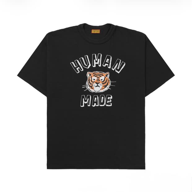 [XL] 휴먼 메이드 그래픽 티셔츠 블랙 호랑이 반팔