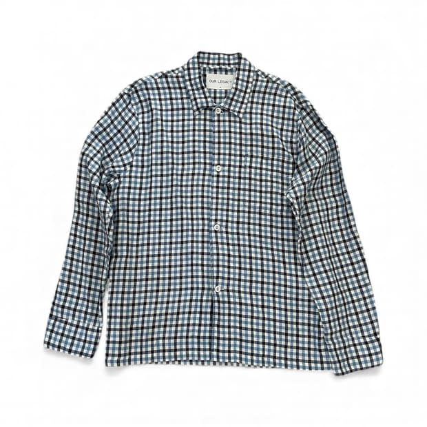 OUR LEGACY Blue Tartan Shirt