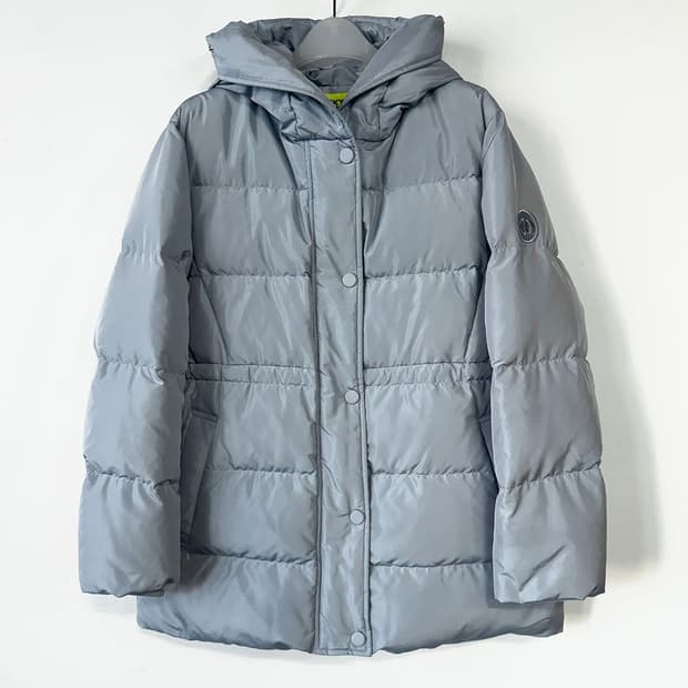 럭키슈에뜨 23 후드 다운 하프 패딩 점퍼