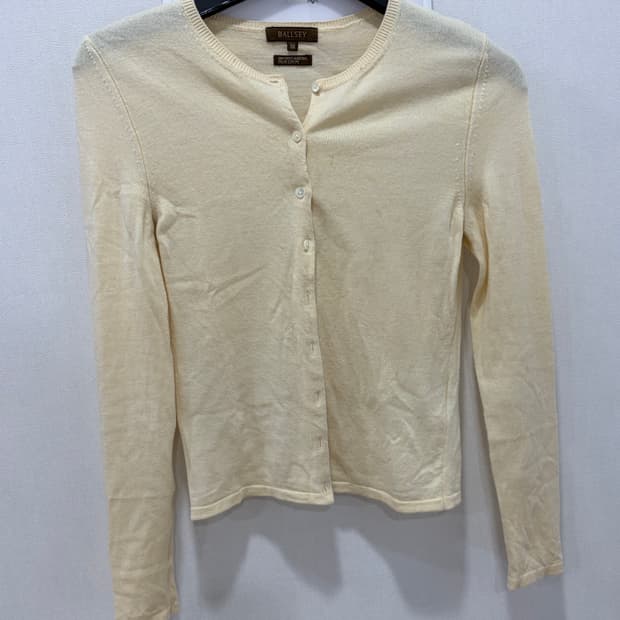 Jpn 연노랑 니트 가디건 