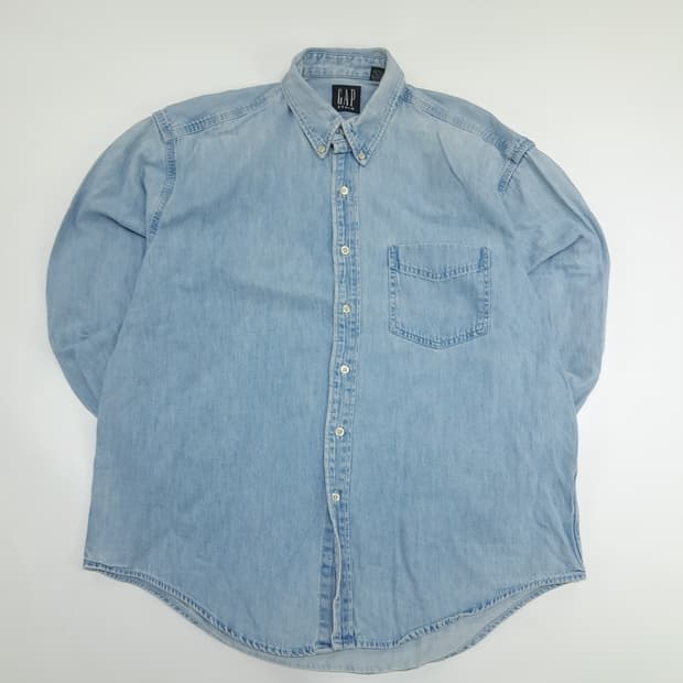 Co828 L GAP 갭 90s 캐나다 연청 데님 긴팔 셔츠