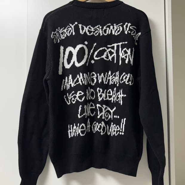 스투시 케어라벨 니트 XL