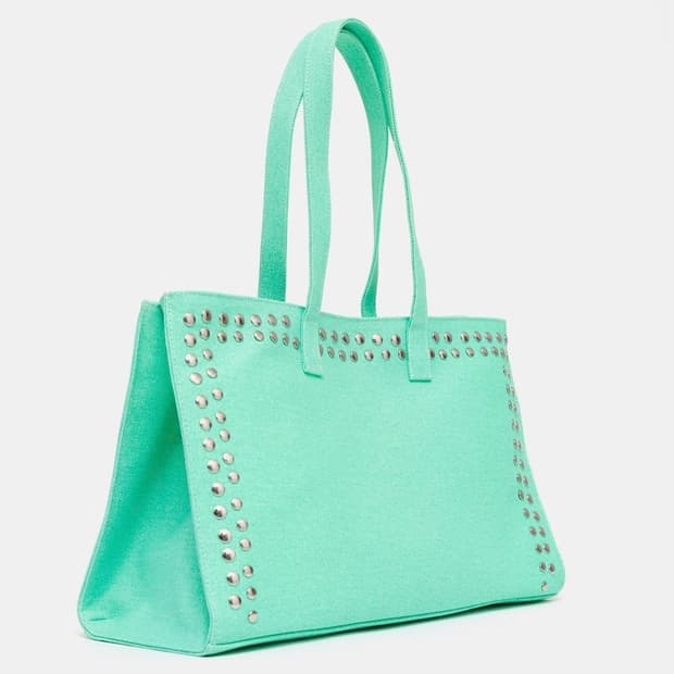 기마구아스 Midi Shopper 스터드 미디 쇼퍼백/민트