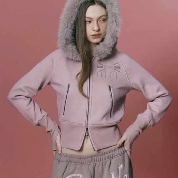[새상품]플리즈노팔로우 베키퍼 후드집업 Becky Fur Hoodie (