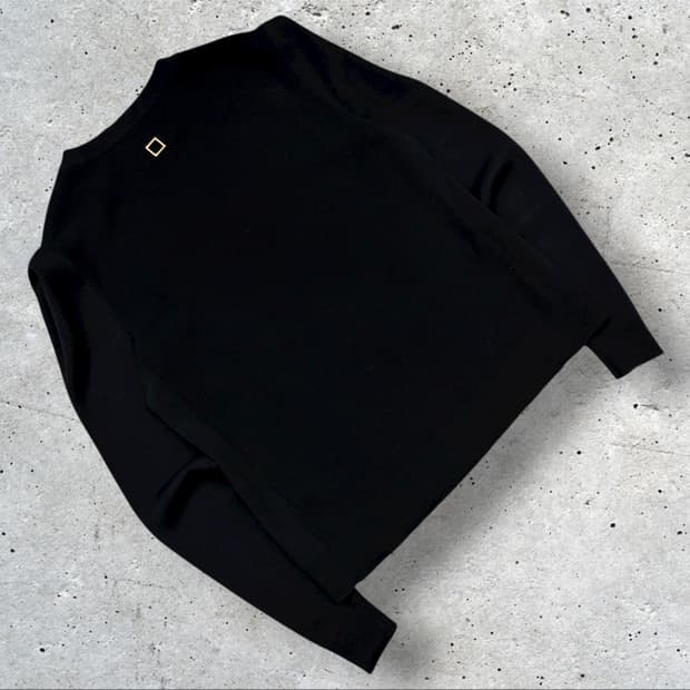 [38] 우영미 울 블랙 골지 니트 스웨터 B339