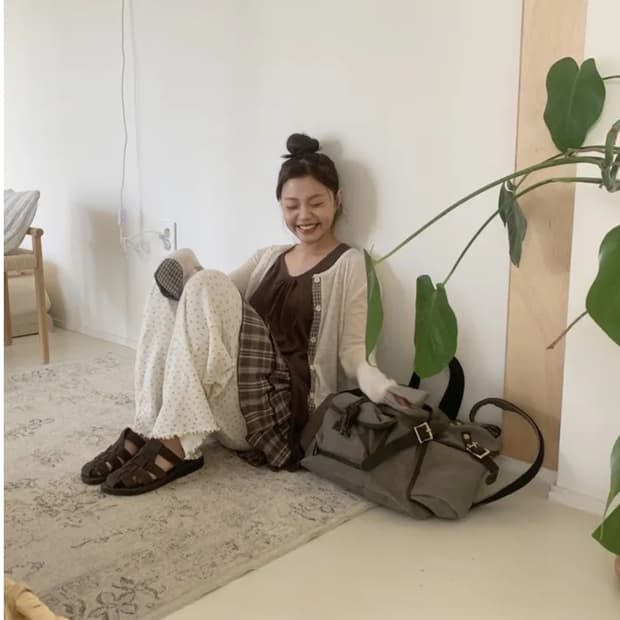 [새상품] 데일리마켓 잔꽃 팬츠 레이어드바지