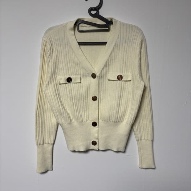 골지니트 가디건 