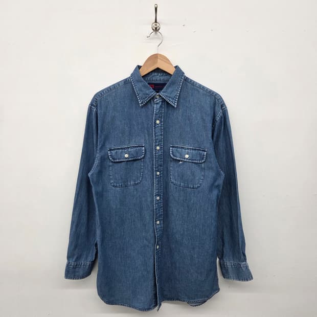 에드윈 데님 남방 셔츠 긴팔 남L