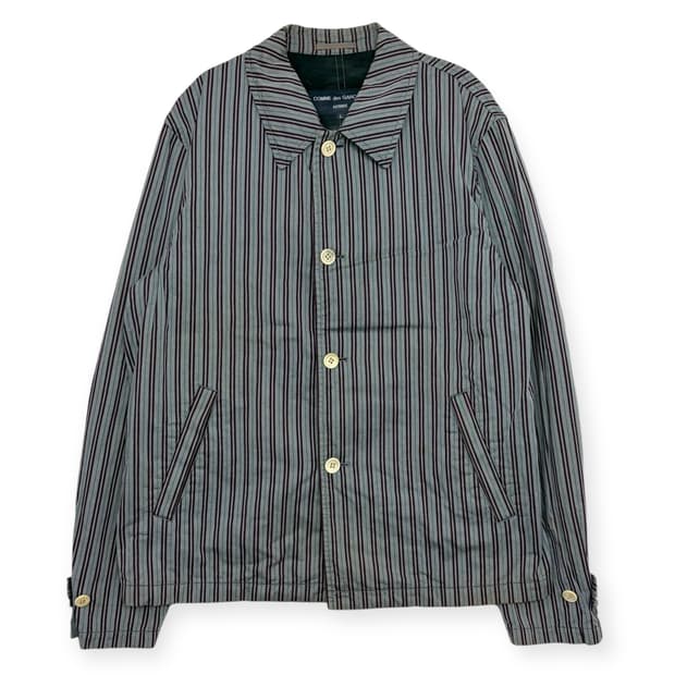 꼼데가르송 패턴 블루종 자켓