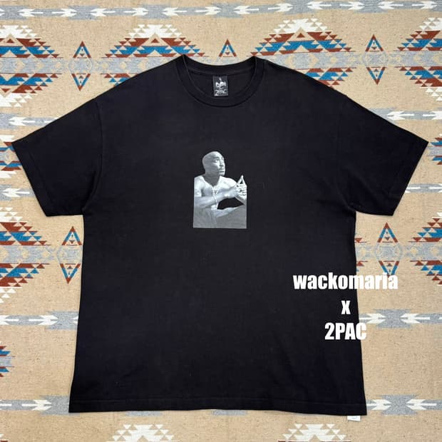 [XL] 와코마리아 x 2PAC 티셔츠 블랙 