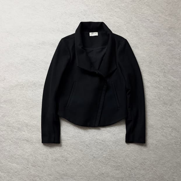 헬무트랭 비대칭 울 코트