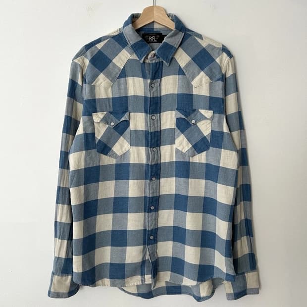 RRL 더블알엘 버팔로 플레이드 웨스턴 플란넬 셔츠