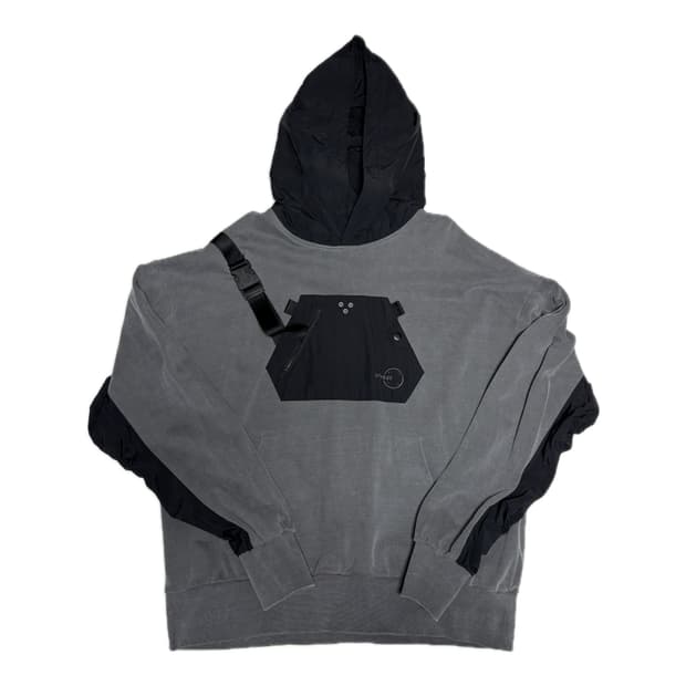 드네이지 테크 셔링 워싱 후드 그레이