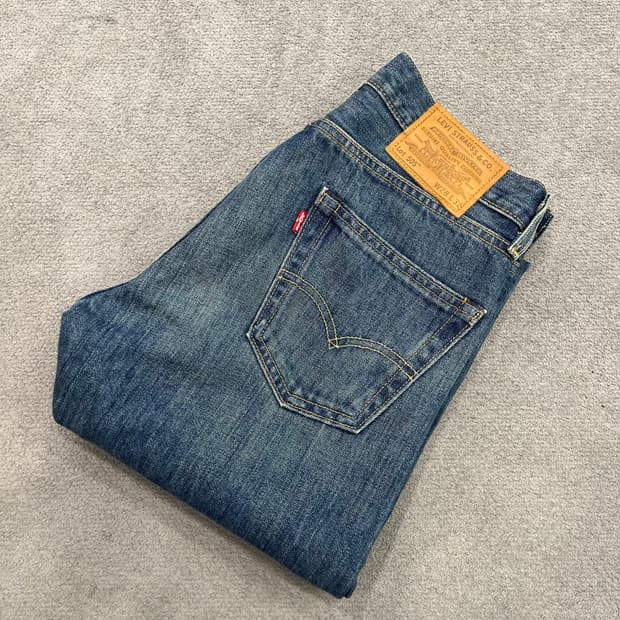 28 리바이스 빅E 505 워싱 데님 팬츠