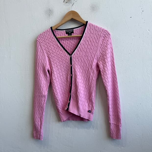 폴로 진스 케이블 코튼 가디건 