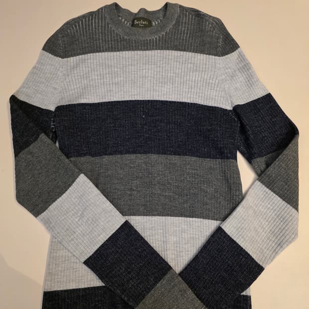 Berluti 벨루티 고급 스트라이프 니트 95-100