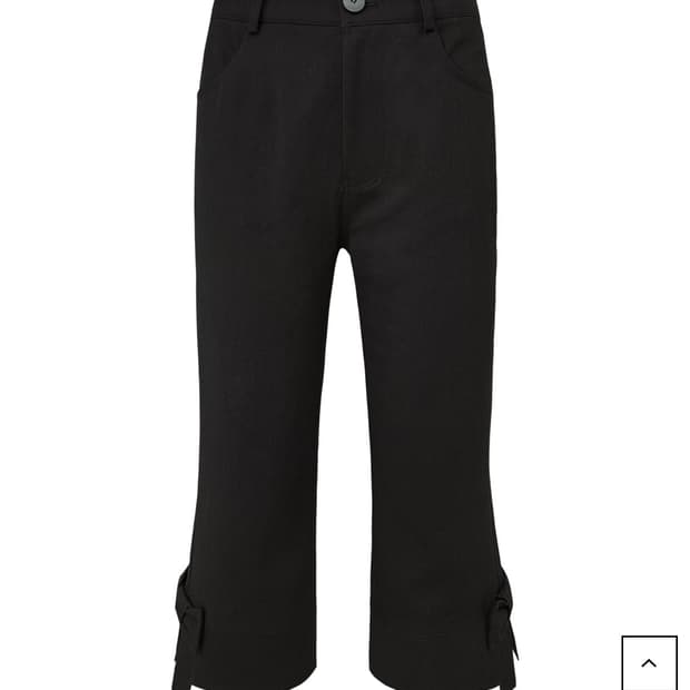 BOW CAPRI PANTS (BLACK) extended
