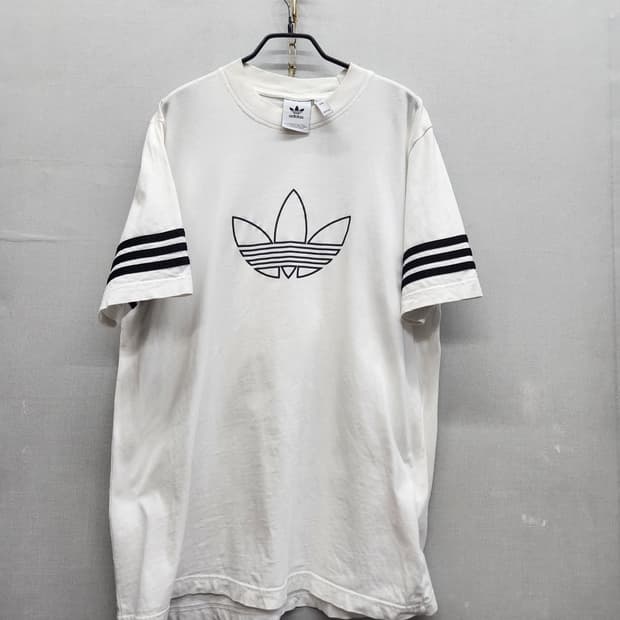 아디다스 파이어버드 빅로고 삼선 반팔티 2XL(L) 남여공용