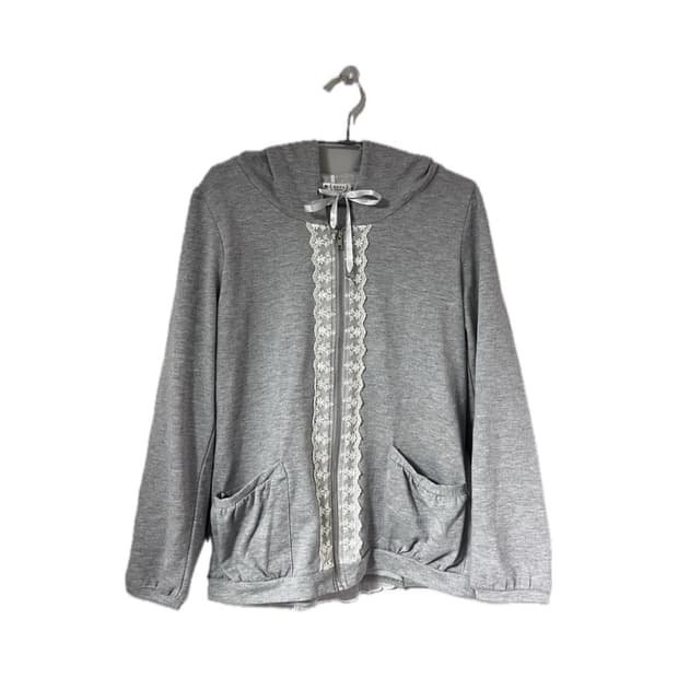 엑시즈팜 엑팜 후드 집업 후집 그레이 레이스 모리 갸루 고스로리 너드