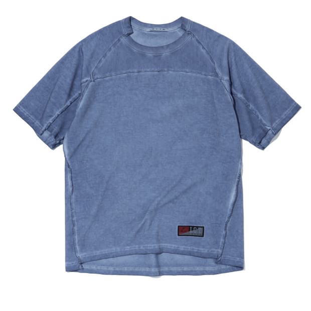  아이시토 ICYTO RAW EDGED CUT T-SHIRT blue