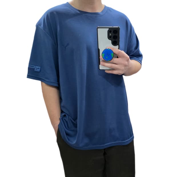 XXL 115 푸마 블루 기능성 반팔 티셔츠