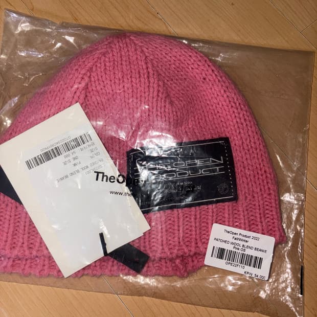 더오픈프로덕트 비니 패치드 울 블렌드 비니