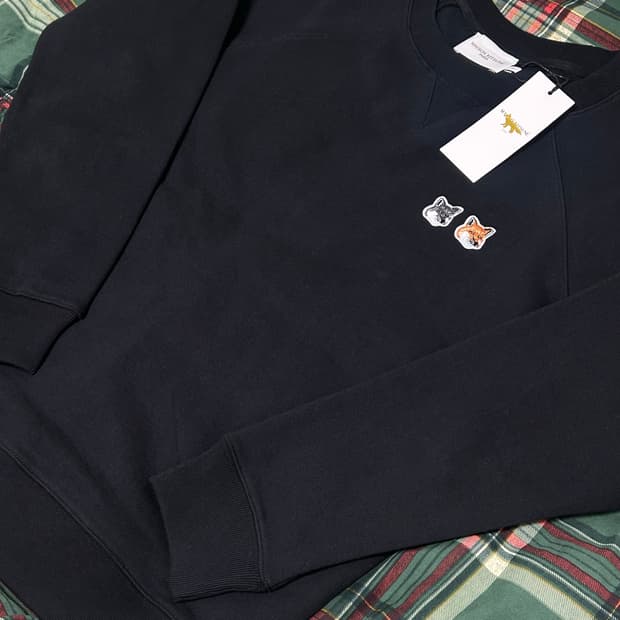 새상품 정품 더블 폭스 맨투맨 블랙 s