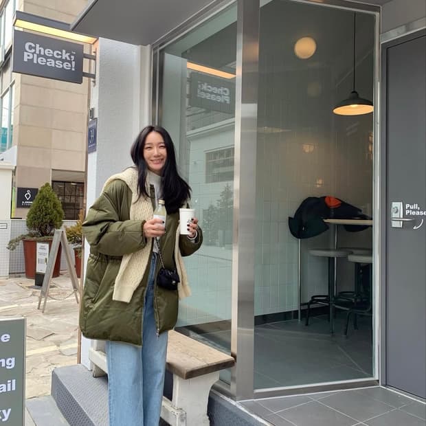 (새상품) 브론즈부부 카키 야상 패딩 판매합니다