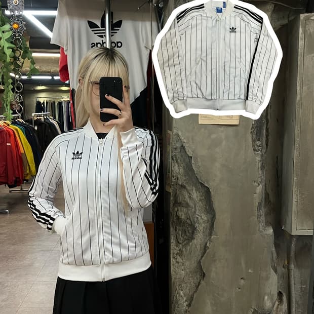 아디다스 스트라이프 져지 화이트 85 #csz1814