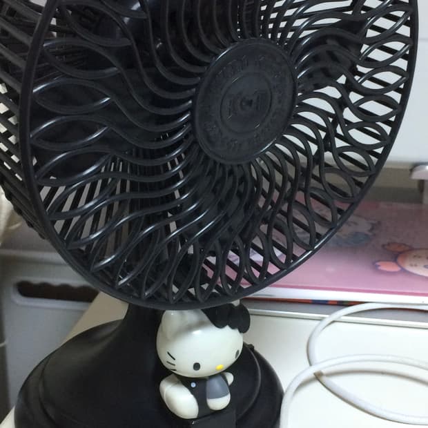 헬로키티 탁상 선풍기 블랙