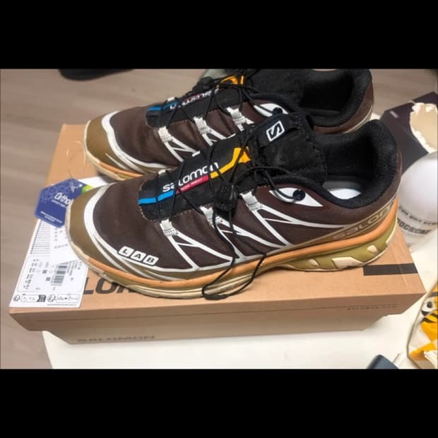 살로몬 XT-6 트레일 러닝화 브라운 265