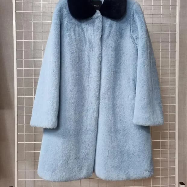 (택포) MOGG 모그핑크 퍼코트 55