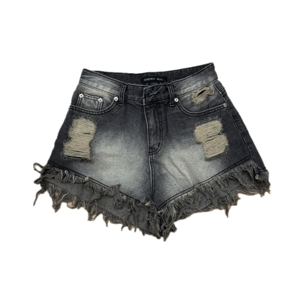 보헤미안서울 데미지 워싱 쇼츠 그레이 L 