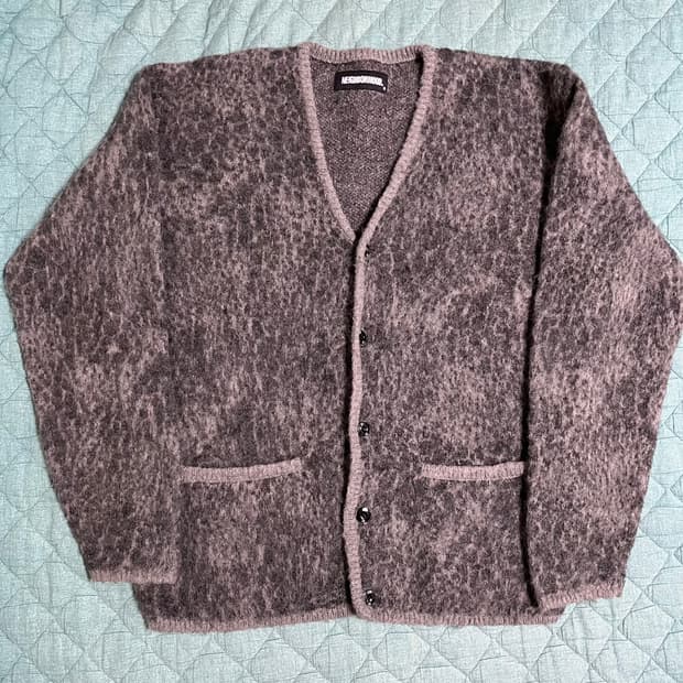 네이버후드 레오파드 모헤어 가디건 M size